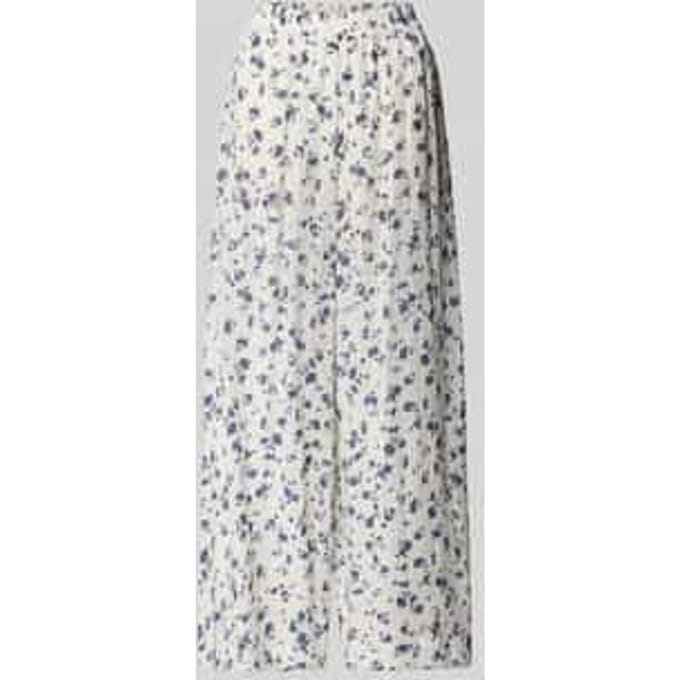 Wide leg stoffen broek met plissévouwen, model 'Falisha'