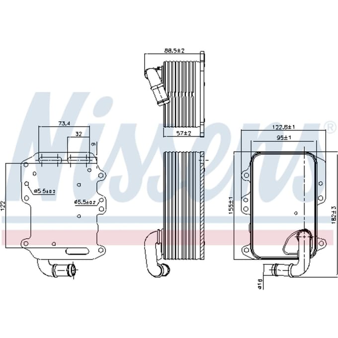 Olie radiator, motorolie NISSENS 90807