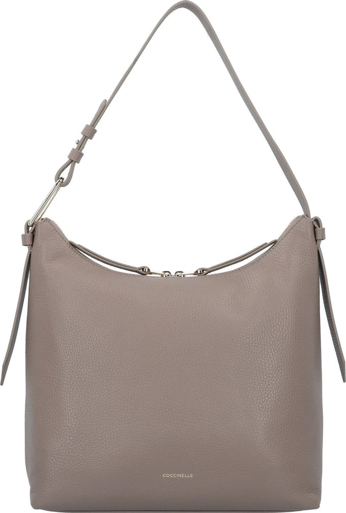 Coccinelle Grote Schoudertas Dames - Leer - Coccinellemalory - Taupe