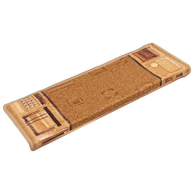 vidaXL - Trapmatten - zelfklevend - 5 - st - 65x21x4 - cm - beige
