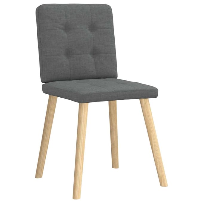 vidaXL - Eetkamerstoelen - 4 - st - stof - donkergrijs