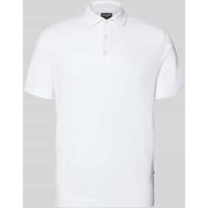 regular fit poloshirt van mix van linnen en elastaan