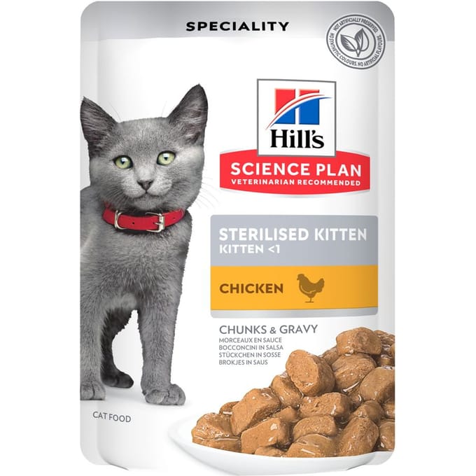 24x85g Hill's Science Plan Kitten Kip natvoer voor katten