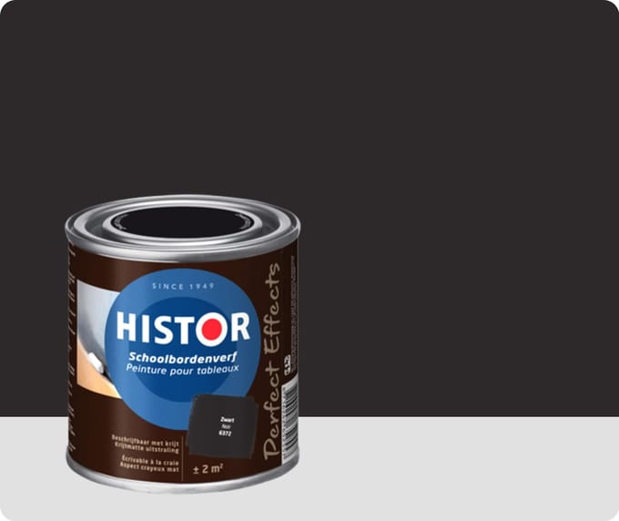 Histor Perfect Effects Schoolbordenverf 0,25 liter - Zwart