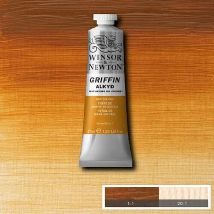 Winsor & Newton Griffin Alkyd Olieverf 37ML Raw Sienna 552