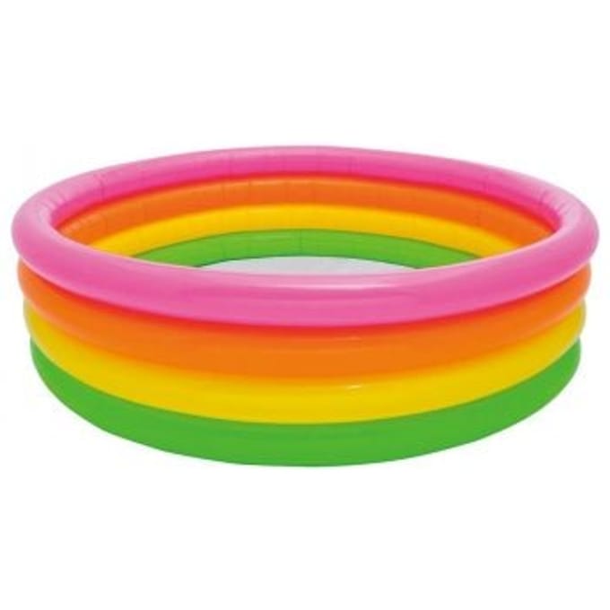 Regenboog Opblaasbaar Zwembad 4 Ringen 168 X 46 Cm Intex 56441