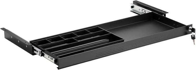 Document tray lockable steel 740 x 250 mm with drawer tray