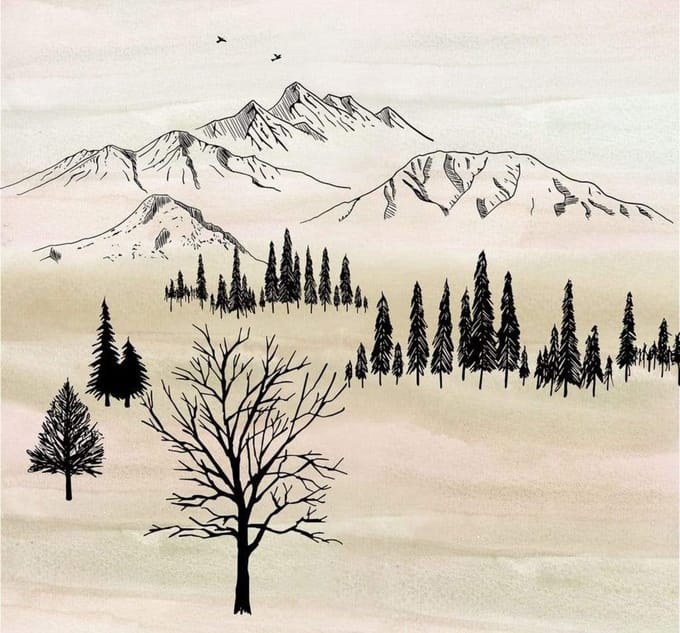 Fotobehang - Backcountry 300x280cm - Vliesbehang