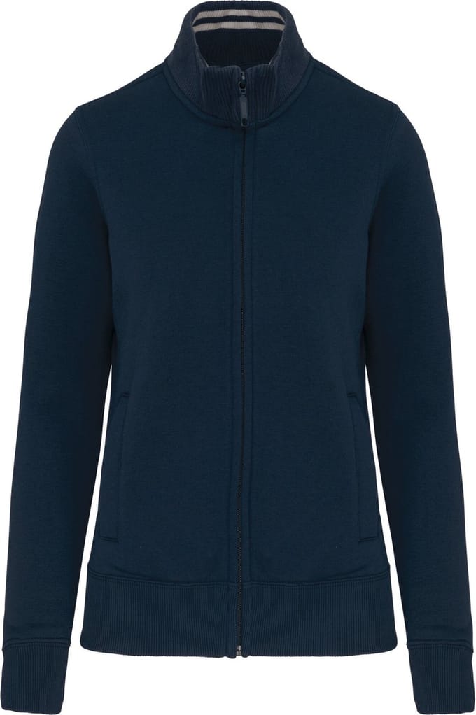 Kariban Damessweater met rits K457 - Navy - M