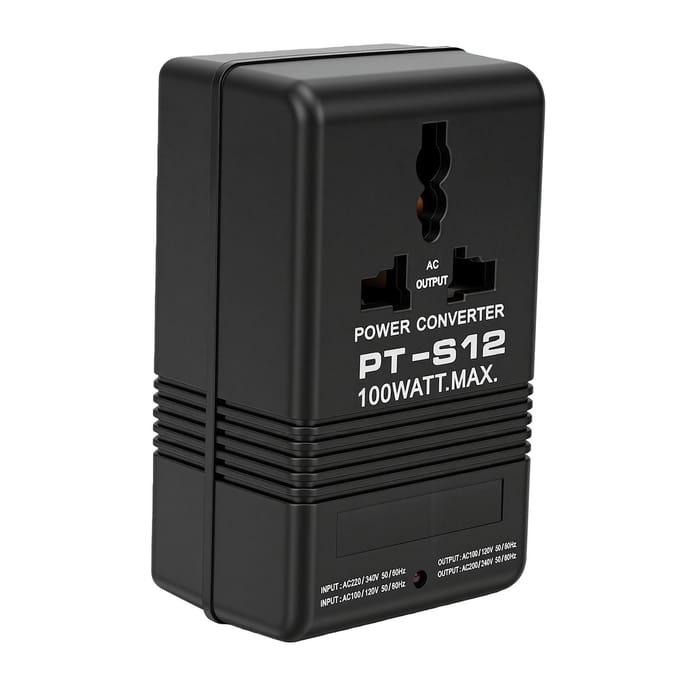 Dubbelspannings Power Converter 100W Dubbelspannings Transformator Adapter voor Reizen Telefoons Scheerapparaten black