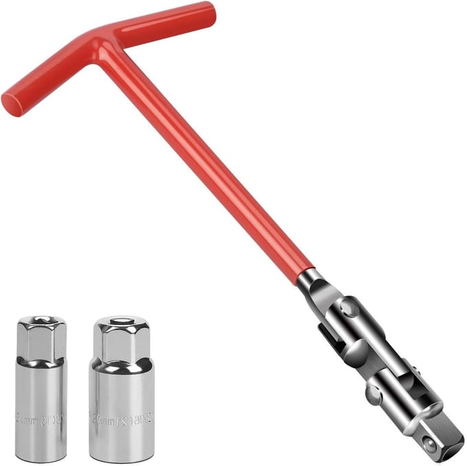 Complete Set voor Bougiewissel, Bougiesleutel 16mm en 21mm, Bougietrekker - Compact en Handzaam Gereedschap