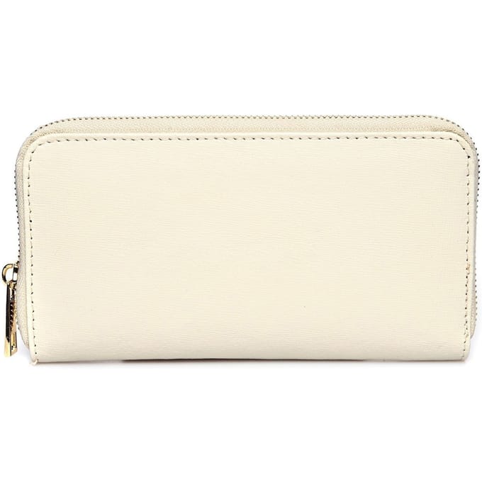 Luisa Vannini Beige Rundleer Portemonnee