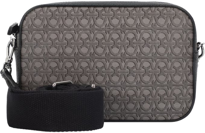 COCCINELLE Schoudertas Tebe Coated Monogram Crossbody Bag Multi Noir / Noir Grijs