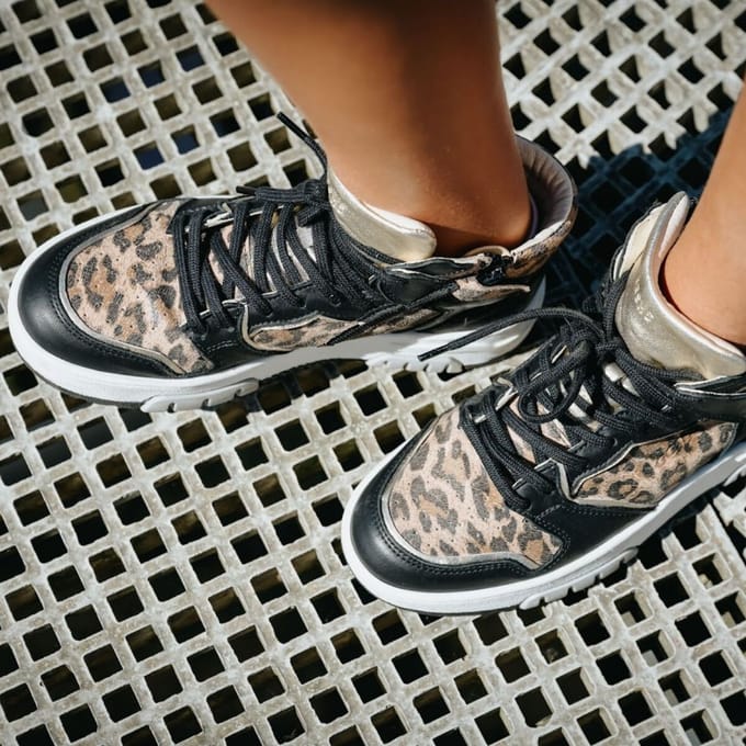 Giga Leopard Sneakers zwart Leer - Dames - Maat 34