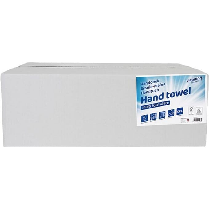 Papieren handdoeken 2-laags wit 25x 150 vellen