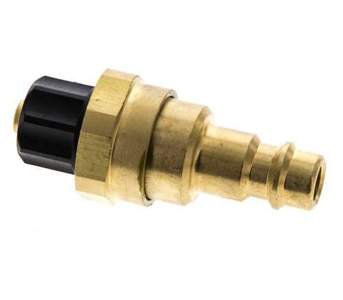 Messing DN 7.2 (Euro) Luchtkoppeling Insteeknippel 6x8 mm Push-On met Terugslagklep - CLP7-N-B-CV-6