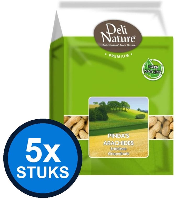 5x Deli Nature - Premium doppinda's 1,6kg - Vogelvoer - 1.6 kg