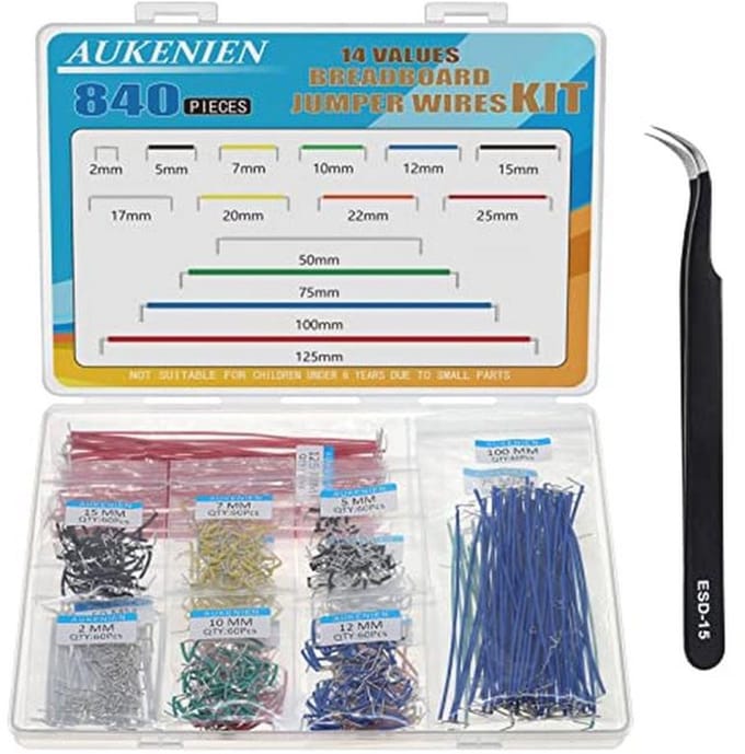 Jumper Draden Set voor Breadboard - U-vorm 840 stuks met Diverse Maten