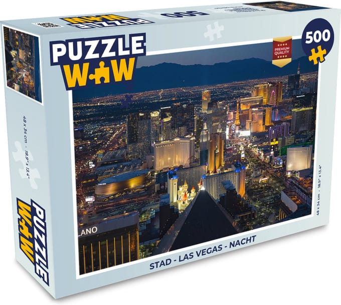 Puzzel Stad - Las Vegas - Nacht - Legpuzzel - Puzzel 500 stukjes