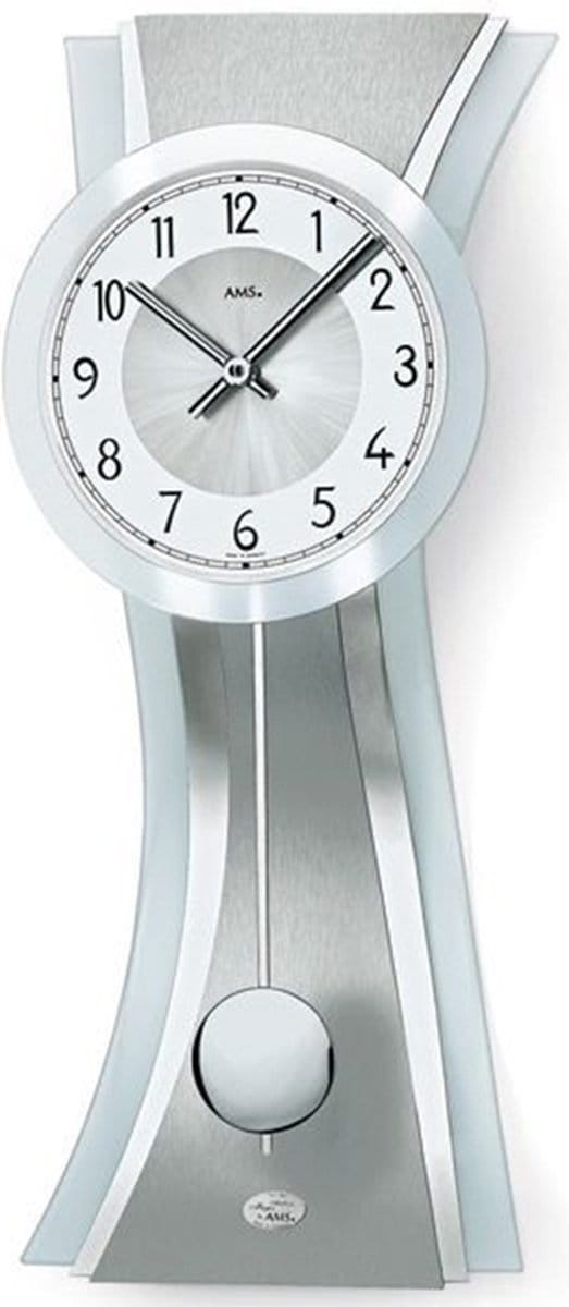 AMS 7268 - Klok - Glas - 23x63 cm - Grijs