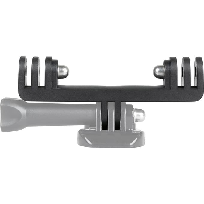 Dubbele flitsbeugeladapter Dubbele montageadapter Vervanging voor GoPro HERO4 HERO3+ zwart