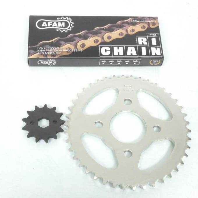 Kit chaîne Afam pour Moto Chinois 50 motocycle Neuf