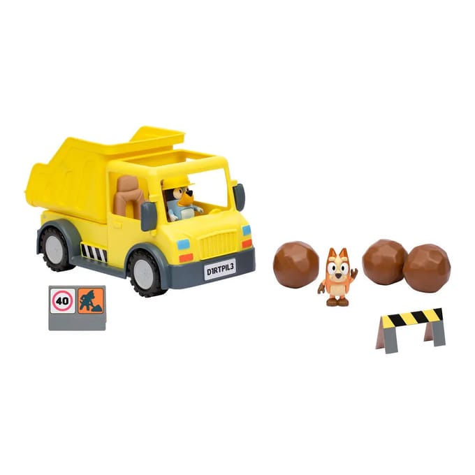 Kipperwagen - BLUEY - Bluey en Bingo - Figuren inbegrepen - Aanpasbare accessoires
