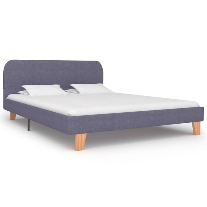 vidaXL - Bedframe - stof - lichtgrijs - 140x200 - cm