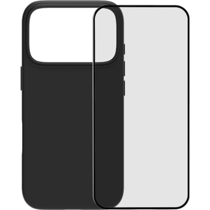 BlueBuilt Protective Back Cover met MagSafe iPhone 17 Pro Zwart + BlueBuilt iPhone 17 Pro Screenprotector Glas