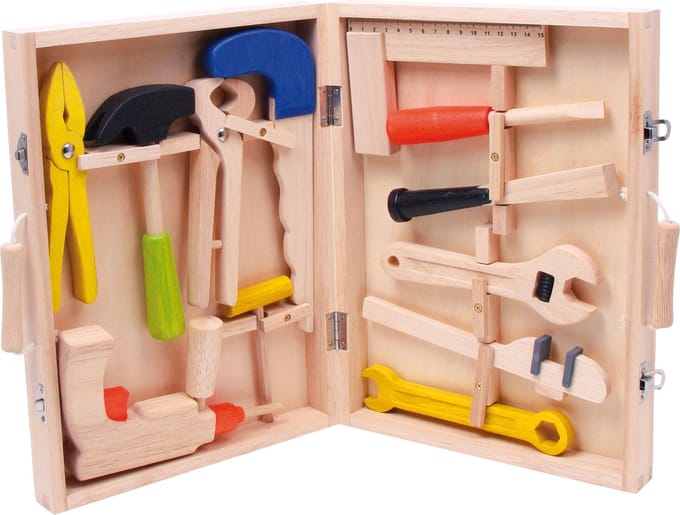 Small Foot - Houten Gereedschapkoffer, 13dlg.