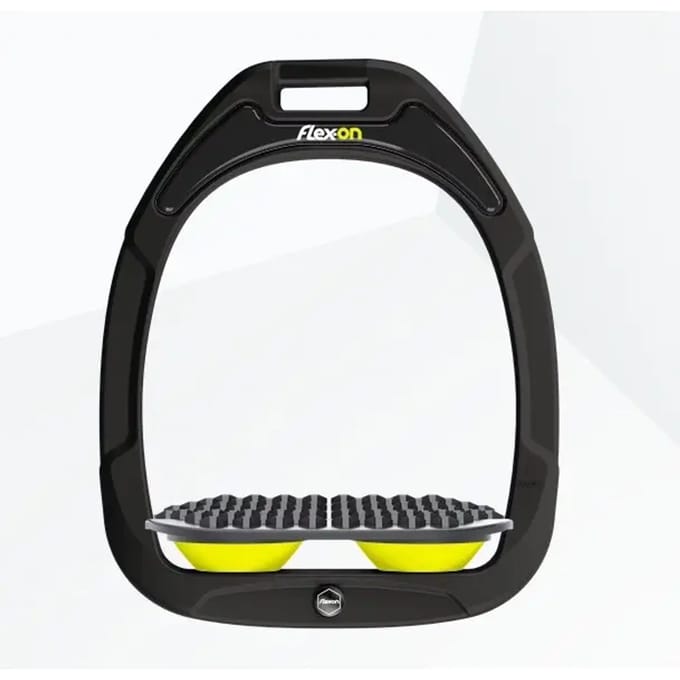 Zwart/Grijs/Geel Endurance stijgbeugels Flex-On Green Composite
