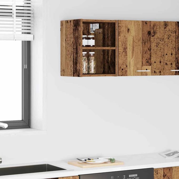 vidaXL - Hangkast - Oudhout - 30 - x - 29,5 - x - 40 - cm - Bewerkt - hout