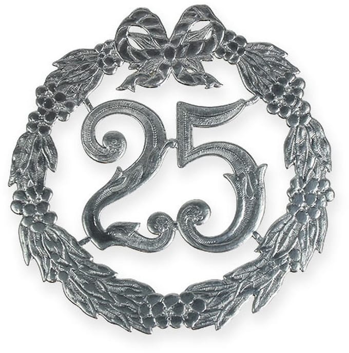 Jubileumnummer 25 in zilver