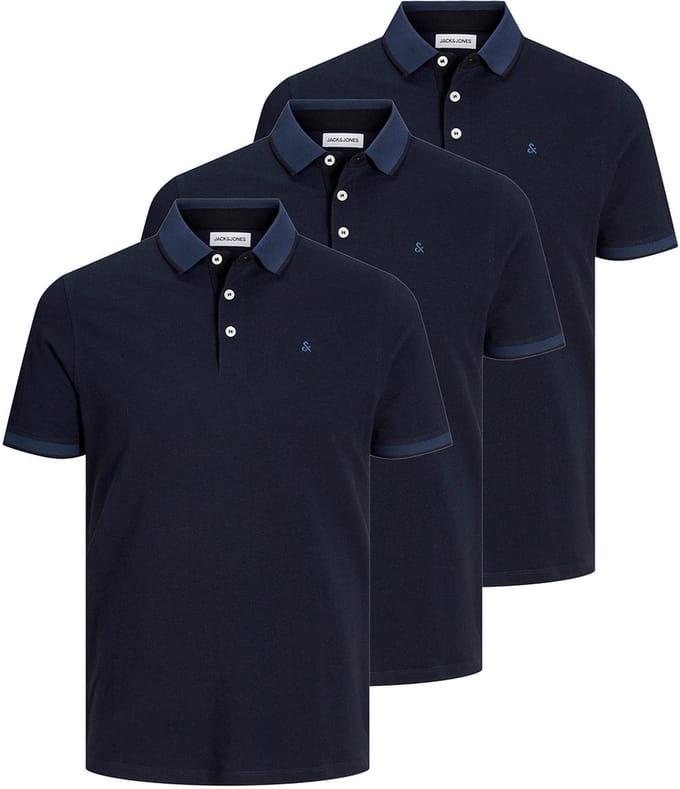 Jack & Jones Heren poloshirt 3 pack Paulos - Slim Fit