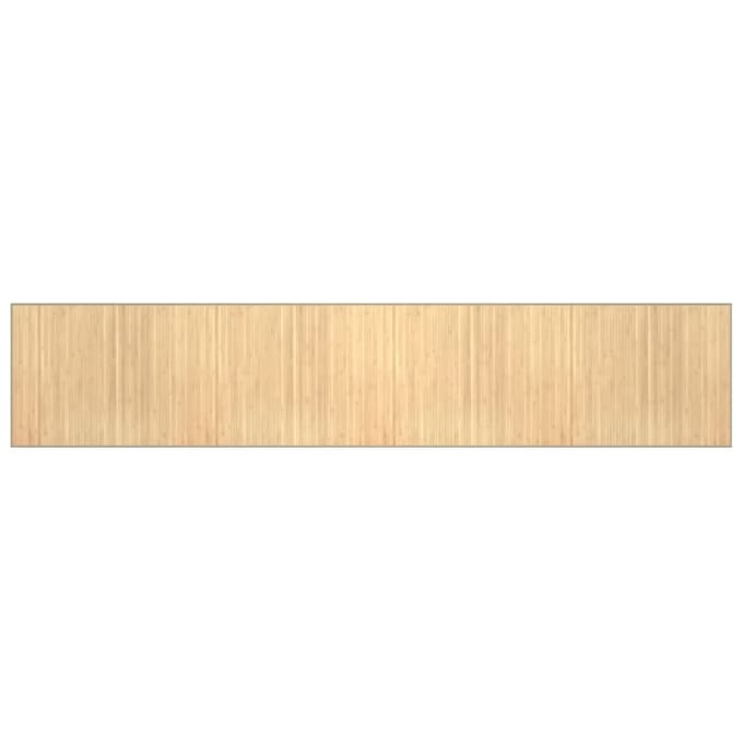 vidaXL - Vloerkleed - rechthoekig - 80x400 - cm - bamboe - lichtnaturel