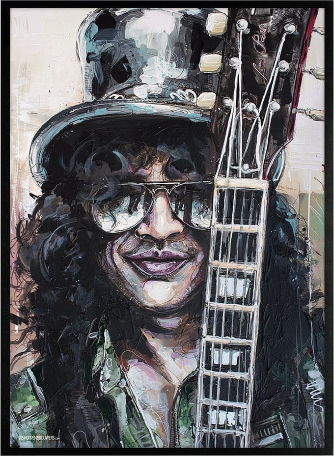 Slash print 51x71 cm *ingelijst & gesigneerd