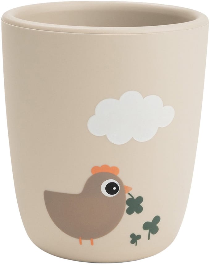 Done By Deer Tiny Farm Siliconen Mini Beker - Sand