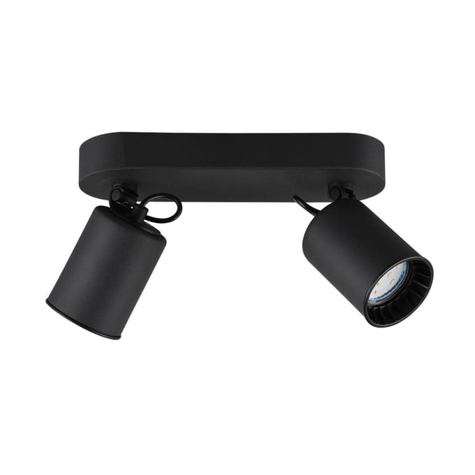 TRIO PAGO - Spot - Zwart mat - excl. 2x GU10 4,9 W - Plafondbevestiging