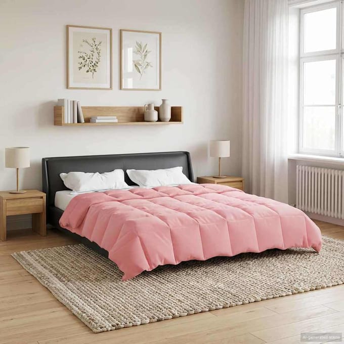 vidaXL - Zomer - Deken - 220 - x - 260 - cm - Zomer - Microvezel - (100% - polyester) - Roze