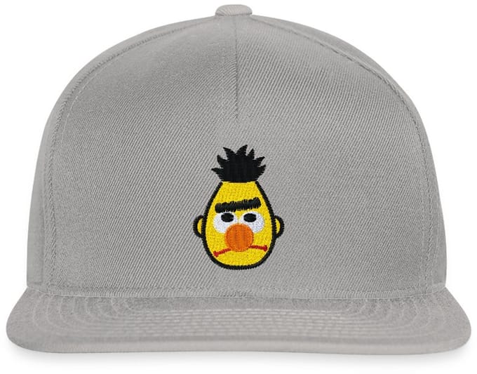 Sesame Street Bert Borduurwerk Snapback cap