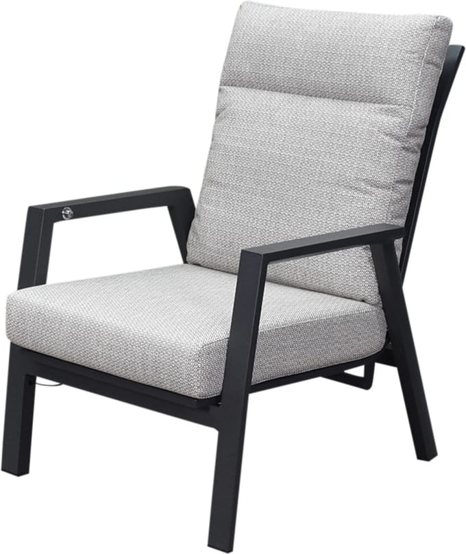 Barolo lounge tuinstoel verstelbaar aluminium antraciet