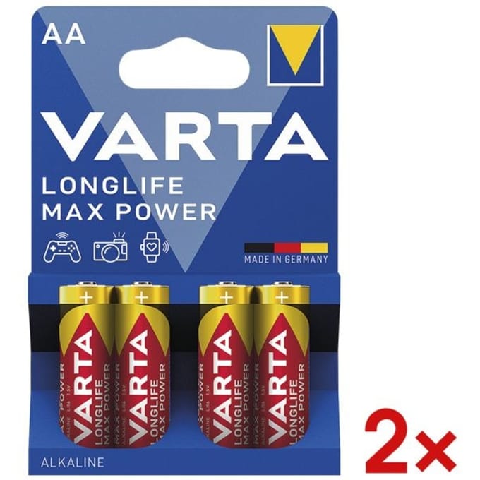 Varta LONGLIFE Max Power AA Bli 4 AA batterij (penlite) Alkaline 2900 mAh 1.5 V 4 stuk(s)