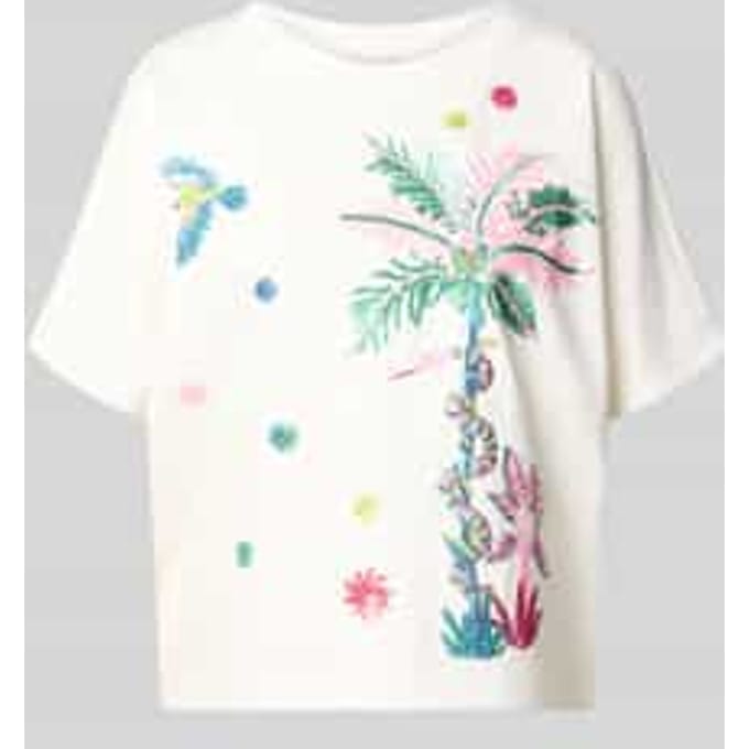 Relaxed fit T-shirt met pailletten