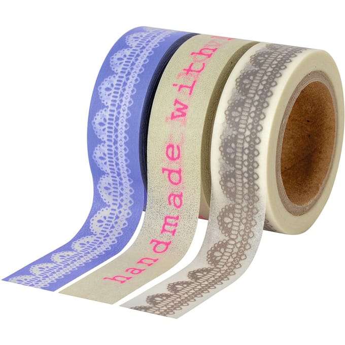 VBS Masking Tape, set van 3 "With Love"