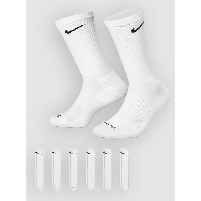 Nike Everyday Plus Crew Sokken Heren 1 Set 6 Paar Wit SX6897-100 M