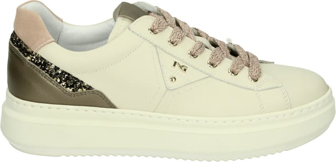 Nero Giardini - I514160D - Lage sneakersDames sneakers - Kleur: Wit/beige - Maat: 41