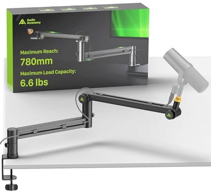 Laag Profiel Microfoonarm Tot 3 kg Draagvermogen - Ideaal Voor Podcasting en Streaming