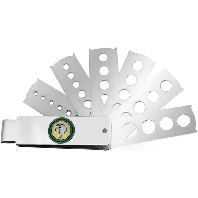 Équipement de Bijouterie Accessoire Diamant Gemme Jauge Ventilateur Outil de Mesure de Pierre white