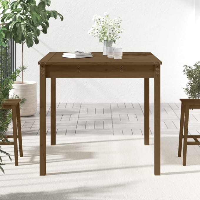 vidaXL - Tuintafel - 82,5x82,5x76 - cm - massief - grenenhout - honingbruin