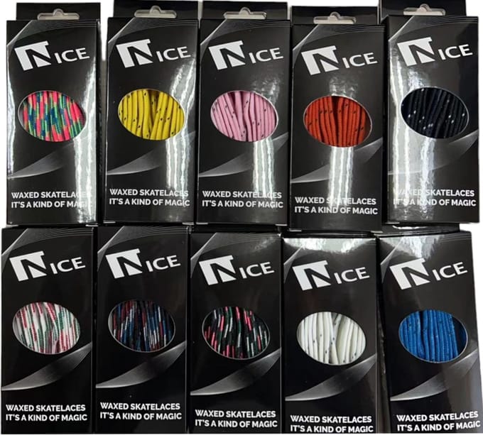 Nice Wax Veter voor noren 160 cm (Diverse Kleuren) (Kleur - Roze, Maat - 160cm)